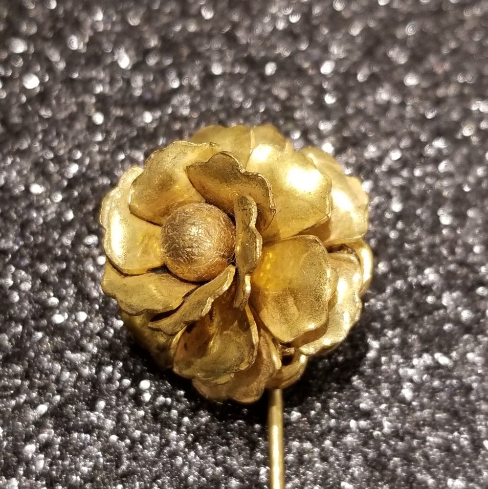 Vintage Miriam Haskall Gold Tone Stick Pin - Picture 2 of 8